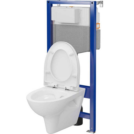 CERSANIT Zestaw podtynkowy AQUA PLUS mechaniczny z miską PARVA i deską S701-819